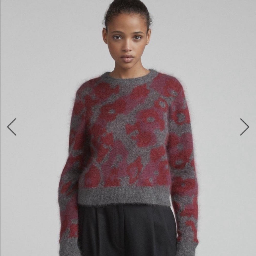 rag & bone BURGUNDY LEOPARD sweater